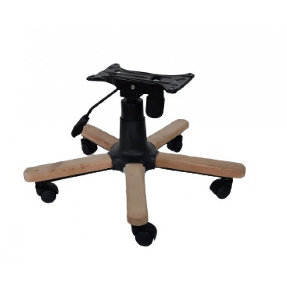 Ahşap Kaplama Yıldız Ayak Seti Tek Kollu Mekanizma Naturel Boyasız - 2