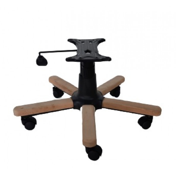 Ahşap Kaplama Yıldız Ayak Seti Tek Kollu Mekanizma Naturel Boyasız - 3