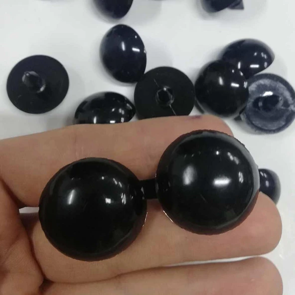 Kilitli Göz Saf Siyah 30 Mm ( 1 Çift )