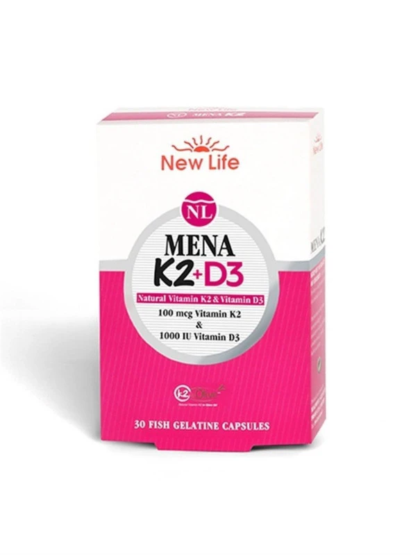 Newlife Mena K2 D3 30 Fish Gelatine Capsüles