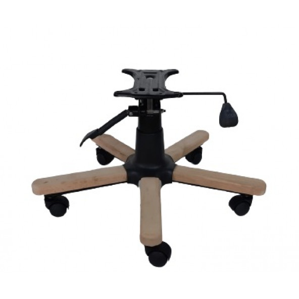 Ahşap Kaplama Yıldız Ayak Seti Çift Kollu Mekanizma Naturel Boyasız - 2