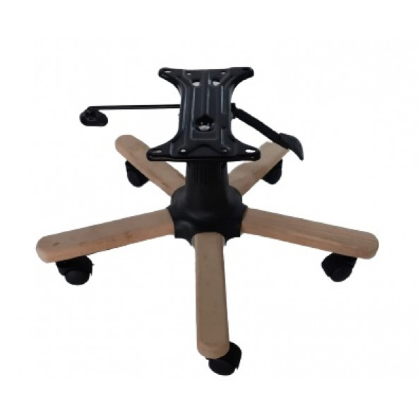 Ahşap Kaplama Yıldız Ayak Seti Çift Kollu Mekanizma Naturel Boyasız - 3