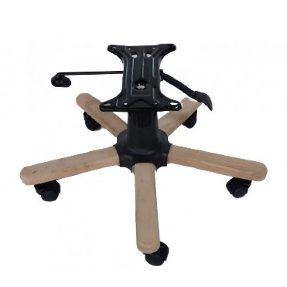 Ahşap Kaplama Yıldız Ayak Seti Çift Kollu Mekanizma Naturel Boyasız - 5