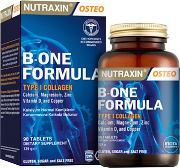 Nutraxin B - One Formula Kolajen Tip 1 90 Tablet