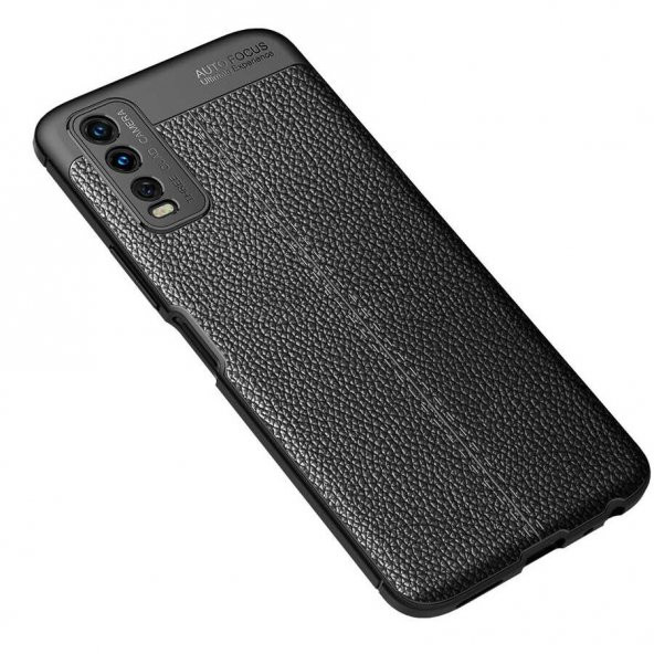 Vivo Y20 Kılıf Zore Niss Deri Desenli Silikon Kılıf - 2