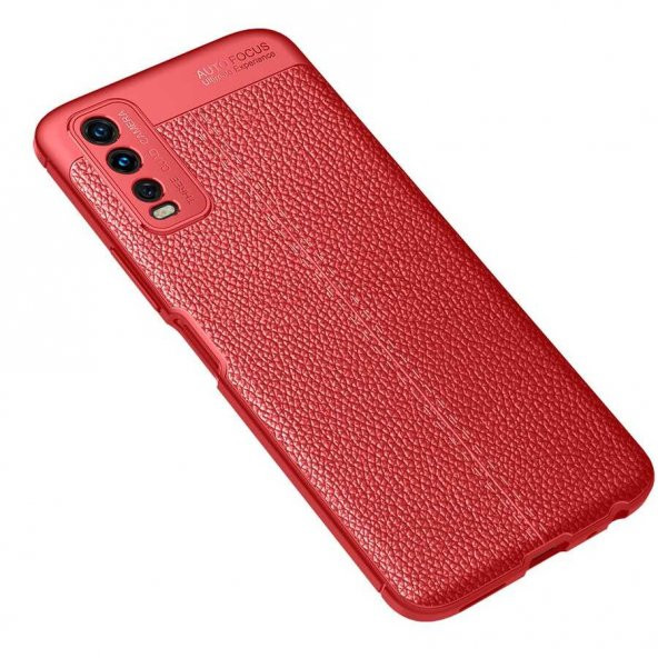 Vivo Y20 Kılıf Zore Niss Deri Desenli Silikon Kılıf - 3