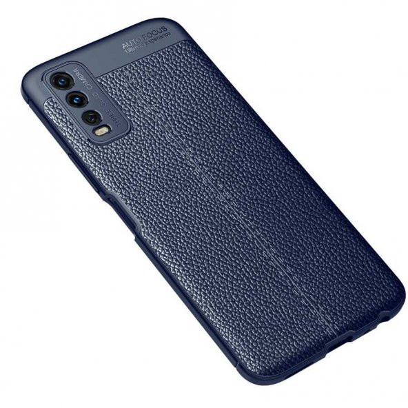 Vivo Y20 Kılıf Zore Niss Deri Desenli Silikon Kılıf - 4