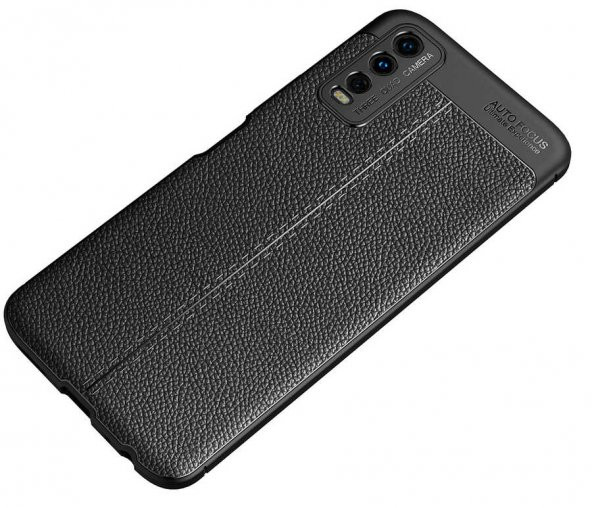 Vivo Y20 Kılıf Zore Niss Deri Desenli Silikon Kılıf - 6