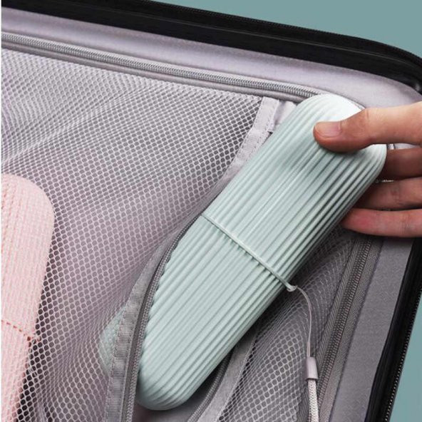 Çok Amaçlı Seyahat Tipi Diş Fırçası Kabı Makyaj Saklama Kutusu