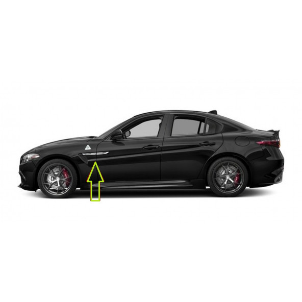 Alfa Romeo Giulietta Yan Çamurluk 3M 3D Damla Silikon Yeni Nesil Logo Amblem - 4