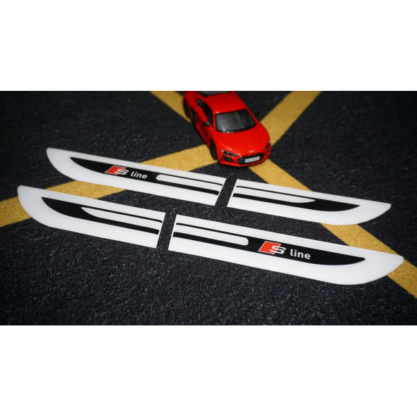 Audi Q3 S Line Logo Yan Çamurluk 3M 3D Damla Silikon Yeni Nesil Logo Amblem - 5