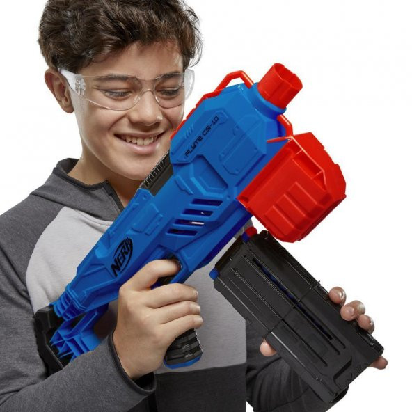 Orjinal Nerf Otomatik Dart Atan Nerf Flyte Cs-10 Pilli Dart Atan Nerf Alpha Strike 20 Nerf Dart İçerir - 2