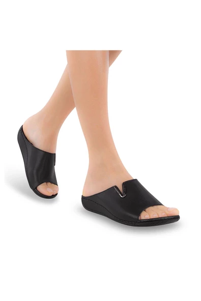 Muya Mena Anatomik Taban Jel Destekli Topuk Dikeni Dört Mevsim Kadın Terlik - 7