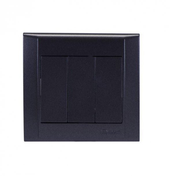 Makel Defne Füme Üçlü Anahtar