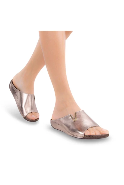 Muya Mena Anatomik Taban Jel Destekli Topuk Dikeni Dört Mevsim Kadın Terlik - 11