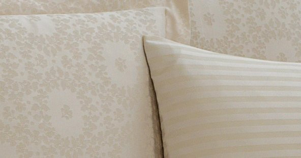 Finezza Jardin Bambu Jakar Kumaş Bej Çift Kişilik Nevresim Takımı 6 Parça - 903 - 6