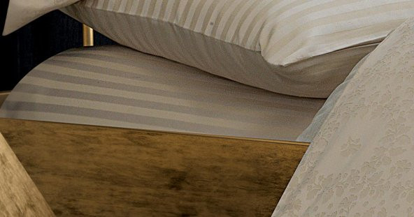 Finezza Jardin Bambu Jakar Kumaş Bej Çift Kişilik Nevresim Takımı 6 Parça - 903 - 8