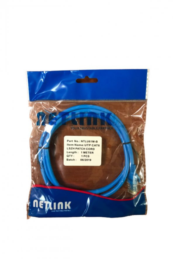 Cat6 Utp Patch Cord 1 Mt Mavi - 3