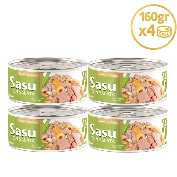 Sasu Tahıllı Ton Salata 4x160G İri Parça ürün görseli