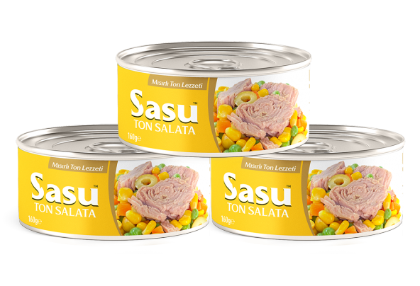 Sasu Mısırlı Ton Salata 3x160G İri Parça