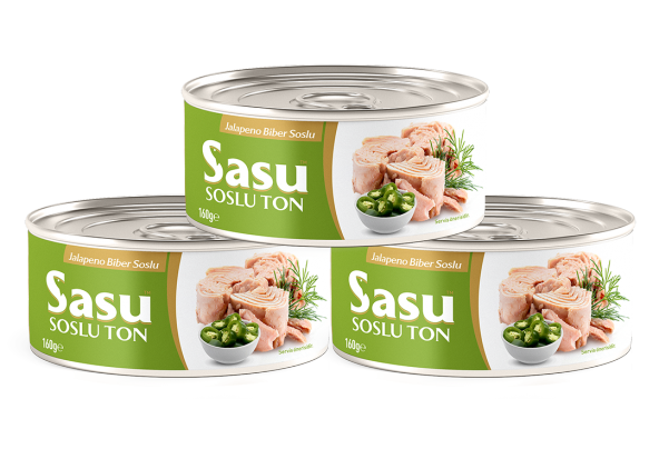 Sasu Jalapeno Biberli Ton Balığı 3x160G Bütün Dilim