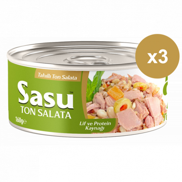 Sasu Tahıllı Ton Salata 3x160G İri Parça