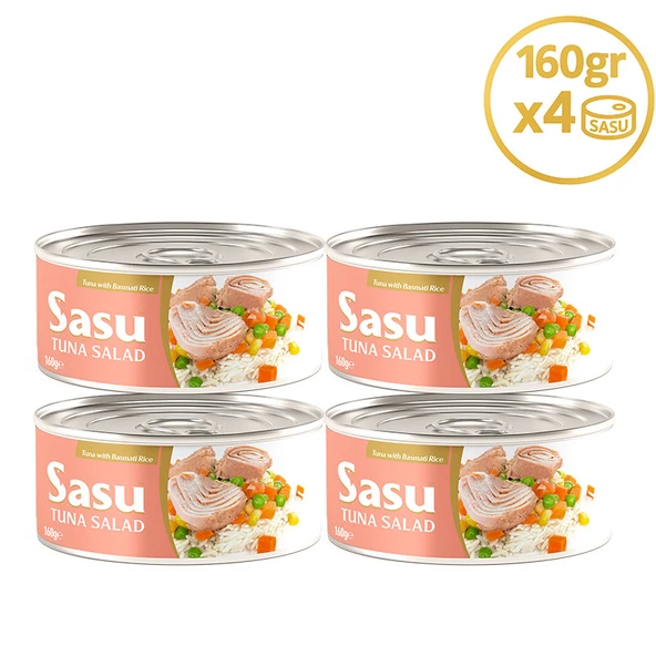 Sasu Basmati Pirinçli Ton Salata 4x160 gr İri Parça