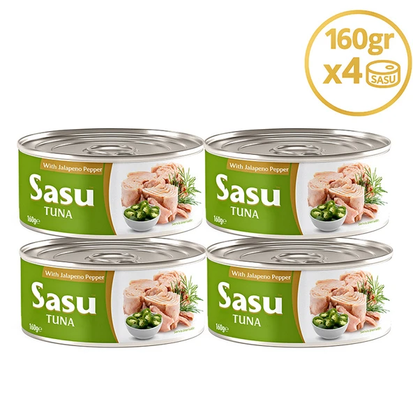 Sasu Jalapeno Biberli Ton Balığı 4x160G Bütün Dilim - 2