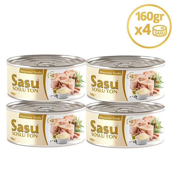 Sasu Mayonez Soslu Ton Balığı 4x160G İri Parça