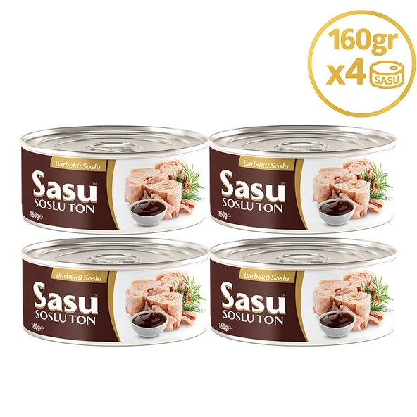 Sasu Barbekü Soslu Ton Balığı 4x160G Bütün Dilim ürün görseli