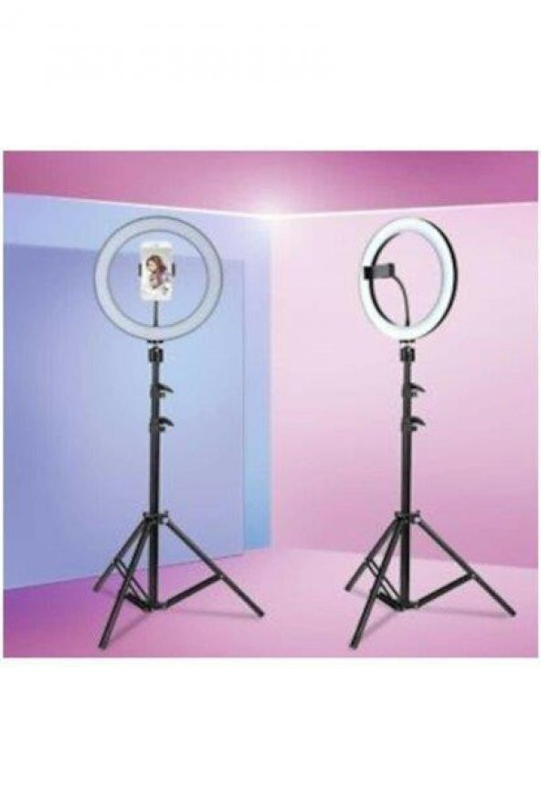 Selfie Led Işık 10inç Makyaj,Kuaför 26cm-2m Stand - 4