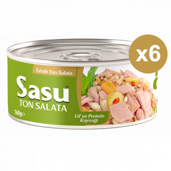 Sasu Tahıllı Ton Salata 6x160G İri Parça