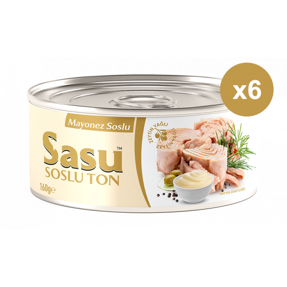 Sasu Mayonez Soslu Ton Balığı 6x160G İri Parça