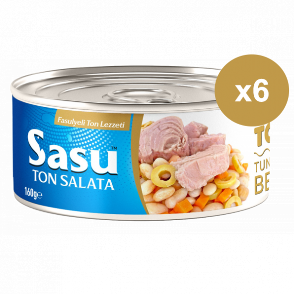 Sasu Fasulyeli Ton Salata 6x160G İri Parça - 2
