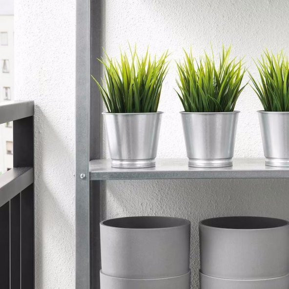 Saksı 3 Adet Paslanmaz Çelik Bitki Saksısı  Boyanabilir 9cm - 8