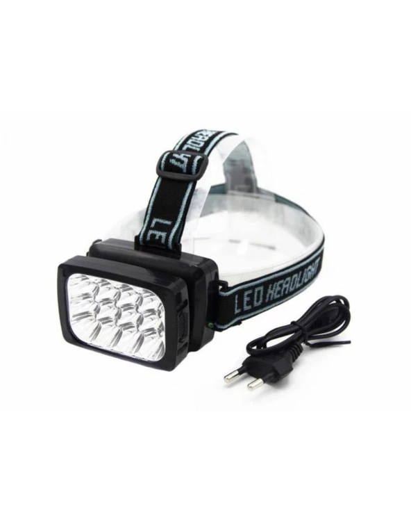 12 Ledli Güçlü Şarjlı Kafa Lambası ürün görseli