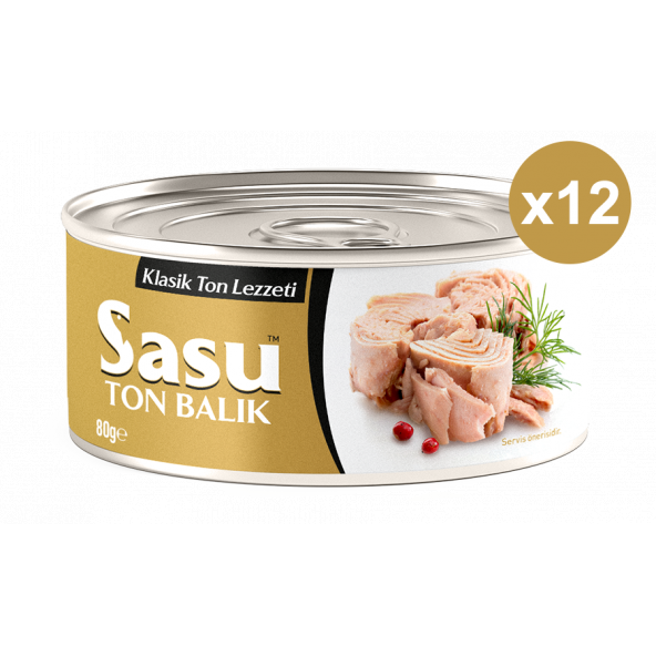 Sasu Klasik Ton Balığı 12x80G Bütün Dilim
