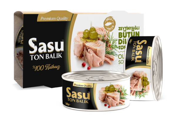 Sasu Zeytinyağlı Ton Balığı 12x160G Bütün Dilim