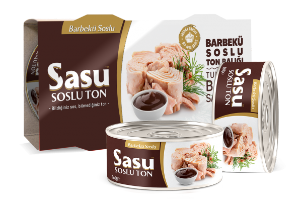 Sasu Barbekü Soslu Ton Balığı 12x160G Bütün Dilim