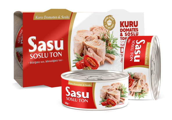 Sasu Kuru Domatesli & Soslu Ton Balığı 12x160G Bütün Dilim - 2
