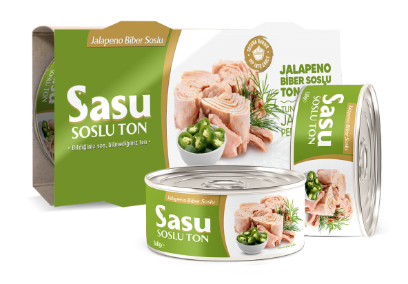 Sasu Jalapeno Biberli Ton Balığı 12x160G Bütün Dilim