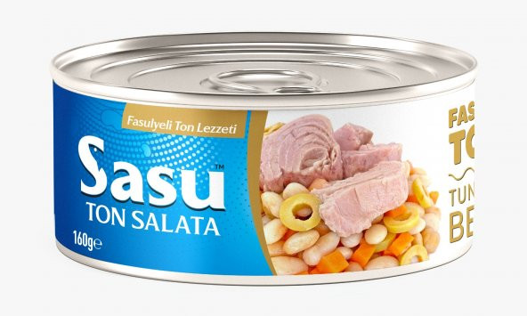 Sasu Fasulyeli Ton Salata 12x160G İri Parça
