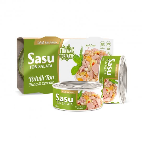 Sasu Tahıllı Ton Salata 12x160G İri Parça