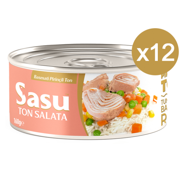Sasu Basmati Pirinçli Ton Salata 12x160 gr İri Parça