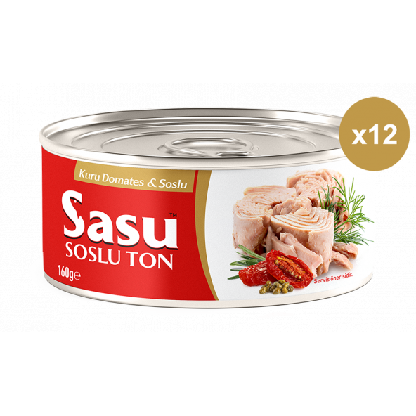 Sasu Kuru Domatesli & Soslu Ton Balığı 12x160G Bütün Dilim - 3