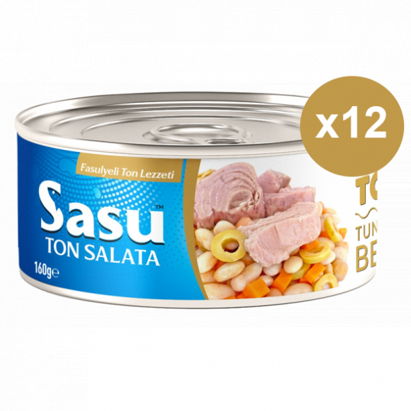 Sasu Fasulyeli Ton Salata 12x160G İri Parça - Resim 3