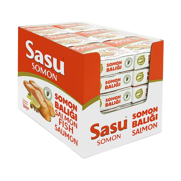 Sasu Zeytinyağlı Somon Balığı 1 Koli 24x160 gr Bütün Dilim - Resim 2