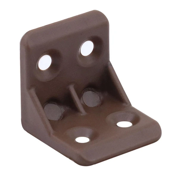 Mobilya Dolap Köşe Bağlantı Sabitleme L Gönye 25x25x25 mm Kahverengi (10 ADET) - 3