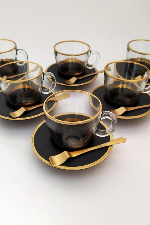Paşabahçe Serra Çay Fincanı ve Kaşık Seti- 6 Kişilik