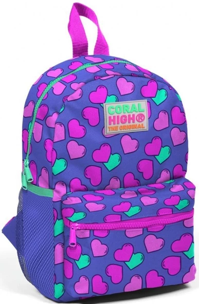 Coral High Kids Kalp Baskılı Yuva Kreş ve Günlük Sırt Çantası